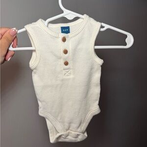 Old Navy Textured Baby Onesies with Wooden Buttons